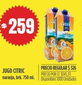 Supermercados Vea Jugo Citric oferta