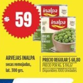 Supermercados Vea Arvejas Inalpa oferta