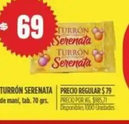 Supermercados Vea Turrón Serenata oferta