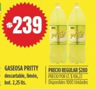 Supermercados Vea Gaseosa Pritty oferta