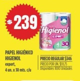 Supermercados Vea Papel Higiénico Higienol oferta