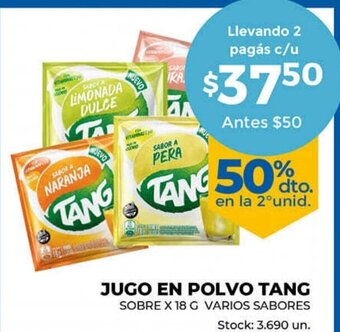 Supermercados Tadicor Jugo En Polvo Tang oferta