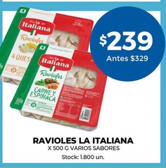 Supermercados Tadicor Ravioles La Italiana oferta