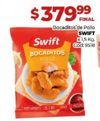 Diarco Bocaditos de Pollo Swift x 1,5kg oferta
