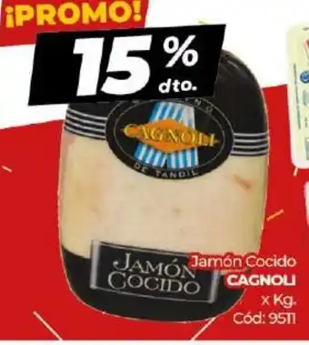 Diarco Jamon Cocido Cagnoi x kg oferta