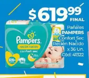 Diarco Pampers Pañales Confort Sec Recien Nacido x 36 un oferta