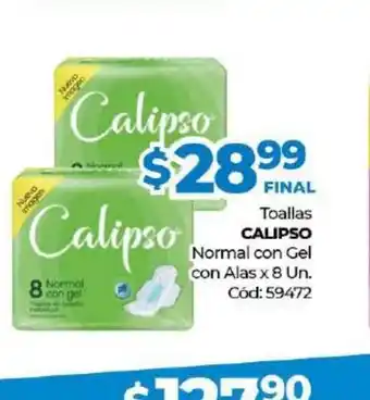 Diarco Calipso Toallas Normal con Gel con Alas x 8 un oferta