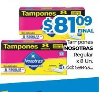Diarco Nosotras Tampones Regular x 8 un oferta
