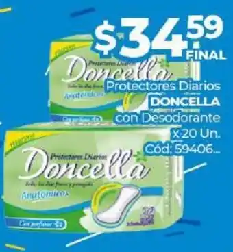 Diarco Doncella Protectores Diarios con Desodorante x 20 un oferta