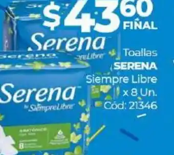 Diarco Serena Toallas Siempre Libre x 8 un oferta