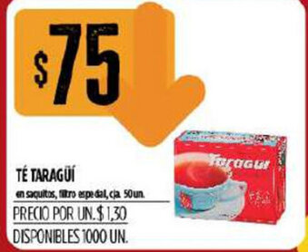 Supermercados Vea Té Taragüí 50un oferta
