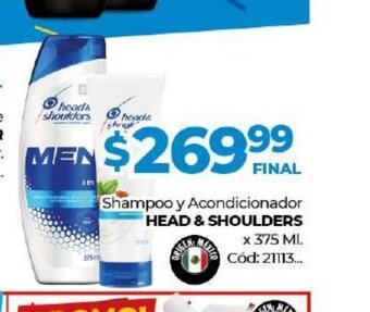 Diarco Head & Shoulders Shampoo y Acondicionador x 375ml oferta