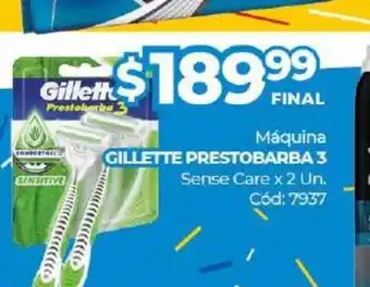 Diarco Gillette Pretobarba Maquina Sense Care x 2 un oferta