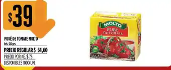 Supermercados Vea Molto Puré De Tomate 520grs oferta