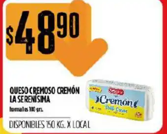 Supermercados Vea La Serenísima Cremón Queso Cremoso 100grs oferta