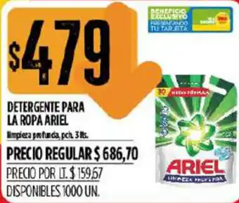 Supermercados Vea Ariel Detergente Para La Ropa 3lts oferta