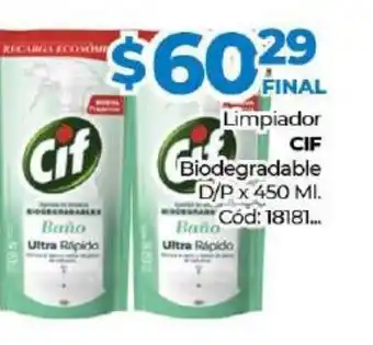 Diarco CIF Limpiador Biodegradable D/P x 450 Ml. oferta