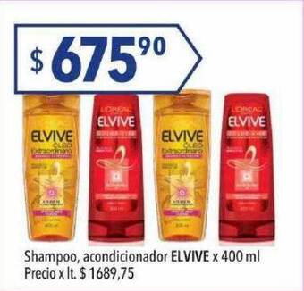 Hergo Shampoo, acondicionador elvive oferta