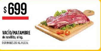 Supermercados Vea Vacío/Matambre de novillito, el kg. oferta