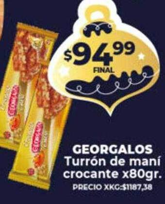 Supermayorista Vital Georgalos turrón de maní crocante oferta