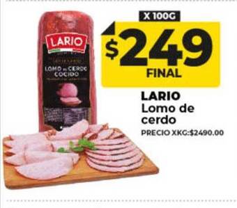 Supermayorista Vital Lario lomo de cerdo oferta