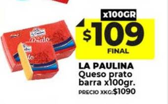 Supermayorista Vital La paulina queso prato barra oferta