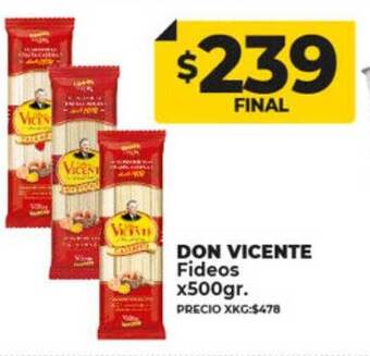 Supermayorista Vital Don vicente fideos oferta
