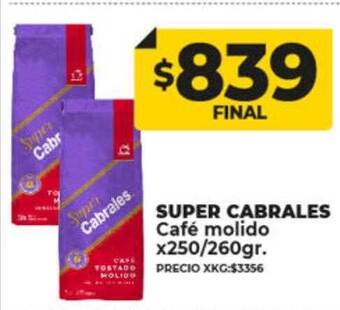 Supermayorista Vital Super cabrales café molido oferta