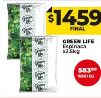 Supermayorista Vital Green life espinaca oferta