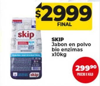 Supermayorista Vital Skip jabon en polvo bio enzimas oferta