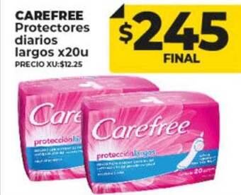 Supermayorista Vital Carefree protectores diarios largos oferta