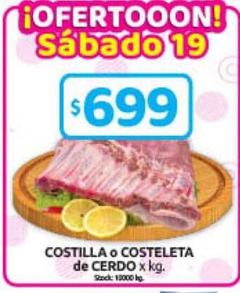 Cordiez Costilla o costeleta de cerdo oferta