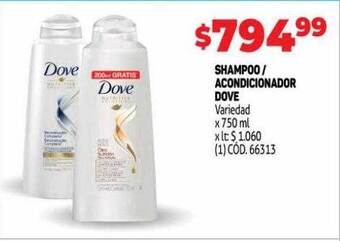 Makro Shampoo-acondicionador dove oferta