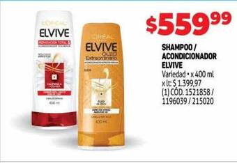 Makro Shampoo-acondicionador elvive oferta