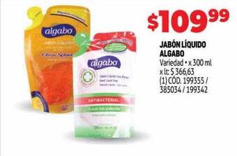 Makro Jabón líquido algabo oferta