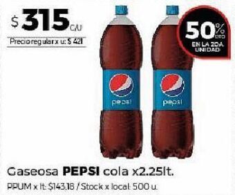 Disco Gaseosas pepsi 2.25lt oferta