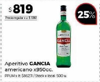 Disco Aperitivos gancia 950cc oferta