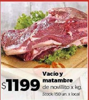 Disco Vacío y matambre de novillito kg oferta