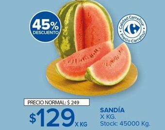 Carrefour Maxi Sandía x kg oferta