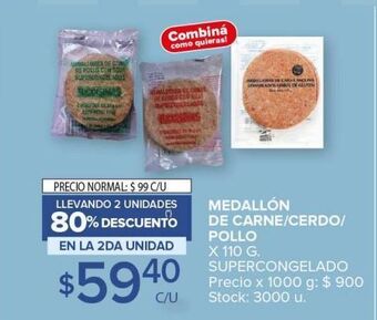 Carrefour Maxi Medallon de carne oferta