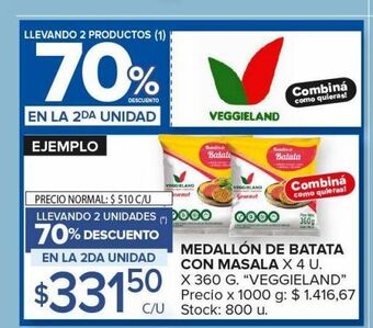 Carrefour Maxi Medallon de batata con masala oferta