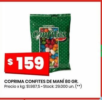 Changomas Coprima confites de maní 80 gr. oferta