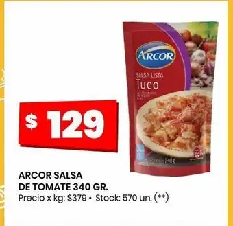 Changomas Arcor salsa de tomate 340 gr. oferta
