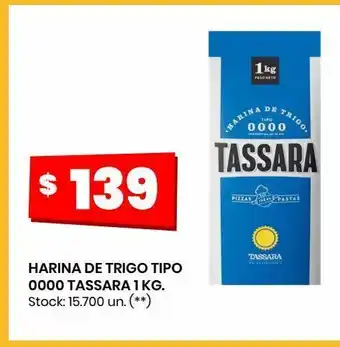Changomas Harina de trigo tipo 0000 tassara 1 kg oferta