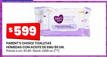 Changomas Parent´s choice toallitas húmedas con aceite de emu 80 un. oferta