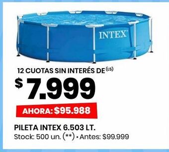 Changomas Pileta intex 6.503 lt. oferta