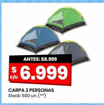 Changomas Carpa 2 personas oferta