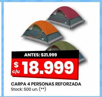 Changomas Carpa 4 personas reforzada oferta
