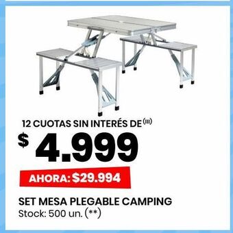 Changomas Set mesa plegable camping oferta