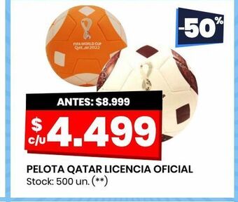 Changomas Pelota qatar licencia oficial oferta